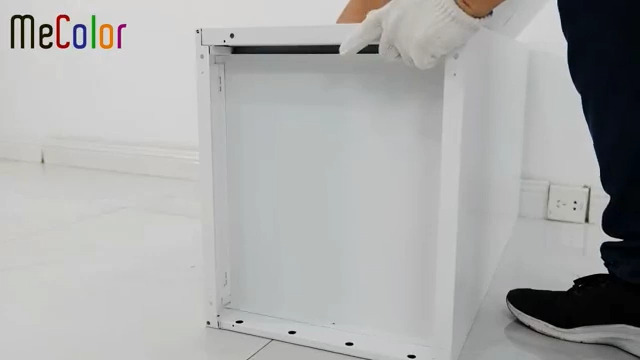 MECOLOR Armadietto Verticale Con Lucchetto - 2 O 3 Scomparti, Acciaio, Per Ufficio, Scuola, Casa - Foto 5