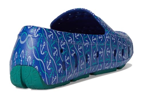 Image of Floafers, Prodigy Driver Print (Big Kid), Blue Nautical Anchor /Teal, 4, Medium