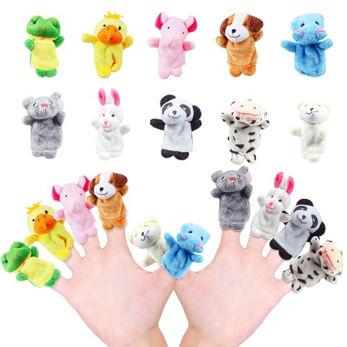 5 PCS Finger Puppets for Kids Toddlers Ages 3-5 4-8, Mini Plush Animals Baby Finger Puppet Toys, Show Theater Props, Small Prize Box and Bulk Party...