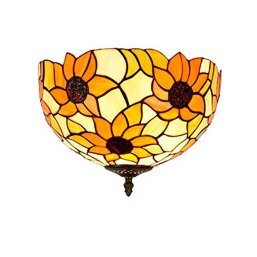 Plafonnier américain jaune tournesol : sublimez l'ambiance de votre balcon ou de votre couloir