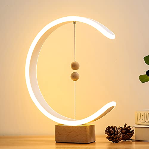 Lampe De Chevet Veilleuse LED Avec RVB 16 Couleurs Personnalisées - 5 Niveaux De Luminosité - Dimmable Lampe De Table Pour Chambre À Coucher, Bureau, Couloir (A)