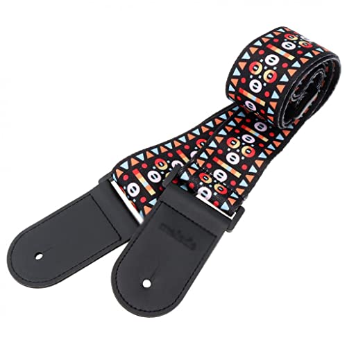 Sangles de guitare réglables de 110 à 134 cm de longueur – Légères avec motifs géométriques pour guitare basse… - Les Beatles, Paul McCartney, John Lennon, RIngo Starr, George Harrison Sangles de guitare réglables de 110 à 134 cm de longueur - Légères avec motifs géométriques pour guitare basse…