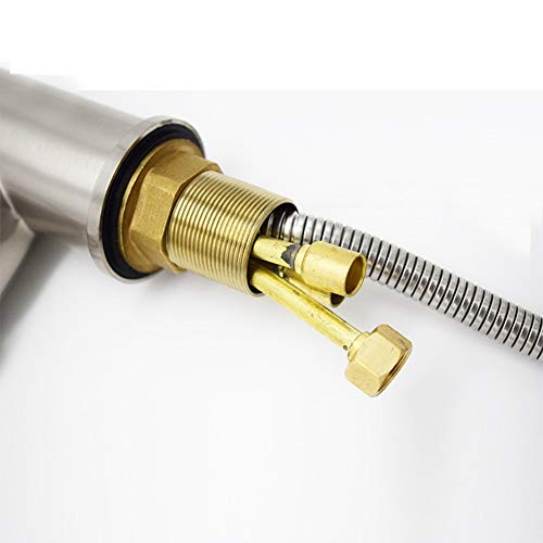 Robinet de cuisine extractible rotatif en acier inoxydable évier