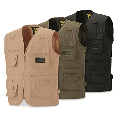 HQ ISSUE Concealed Carry Vest for Men, Tan, MEDIUM