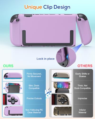 Image of WAXITY Dockable Protective Case for Nintendo Switch 2-Light Purple