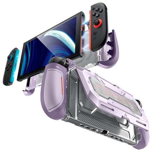 Image of Mumba Dockable for Nintendo Switch 2 Case with Flip Stand, [Titan] Ergonomic Switch 2 Grip Protective Cover Holds 5 Game Cards & 2 TF Cards TPU Accessories and Quick-Release Joy-Con Design