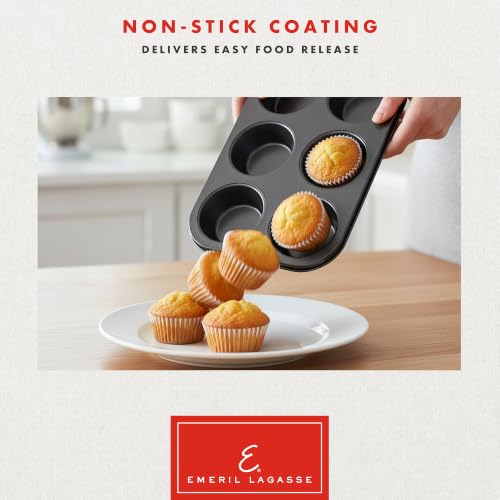 Emeril Lagasse 5-Piece Air Fryer Baking Set – Air Fryer Oven Accessories with Large & Small Baking Tray, Bread Pan, 6-Cup Muffin Pan & Grill Rack – Fits Emeril Lagasse French Door Air Fryer Oven - image 4
