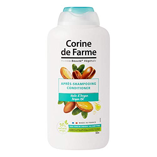 Corine de Farme, Après-Shampooing Soin, Huile d'Argan, 100% Fabriqué en France, 500ml , Démêle et nourrit intensément les cheveux, Enrichi en ingrédients d'origine naturelle