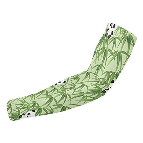 Aidia Panda Mangas de bambú para Brazo de Tatuaje Temporal Falso, Mangas de compresión de Alta Elasticidad para Deportes atléticos Hombres y Mujeres