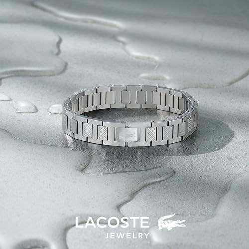 Lacoste Gliederarmband für Herren Kollektion METROPOLE in Edelstahl Verziert mit Petit-Piqué-Muster - 2040117 – Ansicht 4