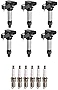 ENA Set of 6 Ignition Coil and Set of 6 Platinum Spark Plug Compatible with Chevrolet Cadillac Malibu 3.6L and CTS 3.0L Replacement For UF569