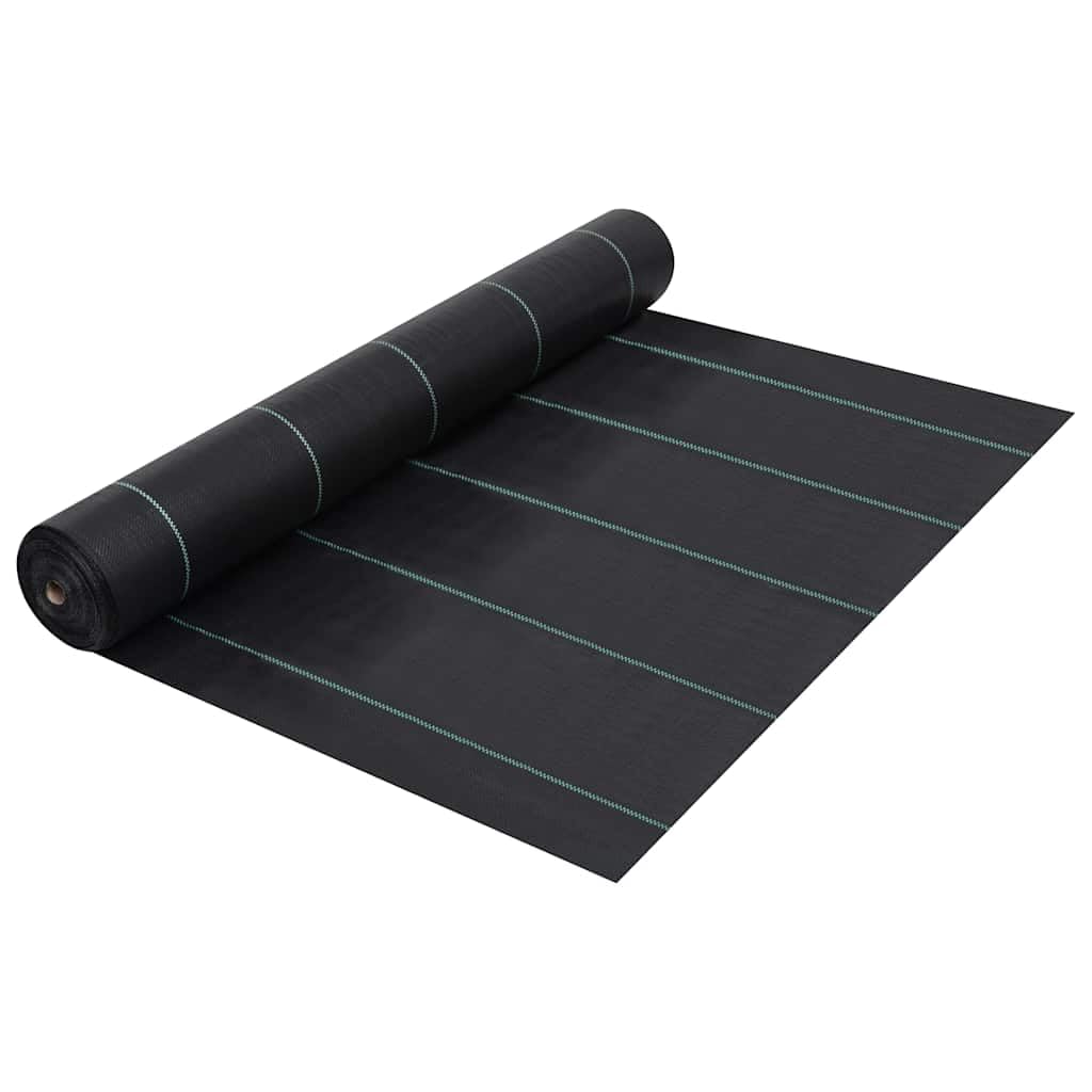 Toile de paillage Noir 1x100 m en polypropylène stabilisé UV pour Jardin pelouse terrasse Drainage Protection Contre Mauvaises Herbes et Erosion, idéale pour Plantation