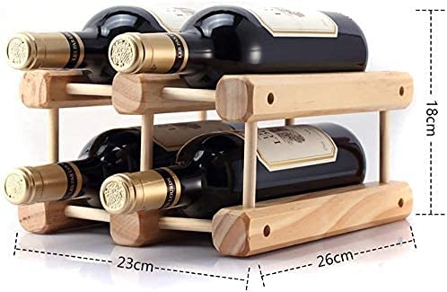 Soporte de Madera Maciza para 4 Botellas de Vino miniatura 2
