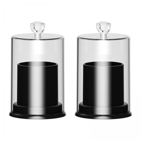UJEAVETTE® 3x2 Pieces Cotton Ball and Swab Holders Organizer for Bathroom Bedroom Storage Black-picture-38