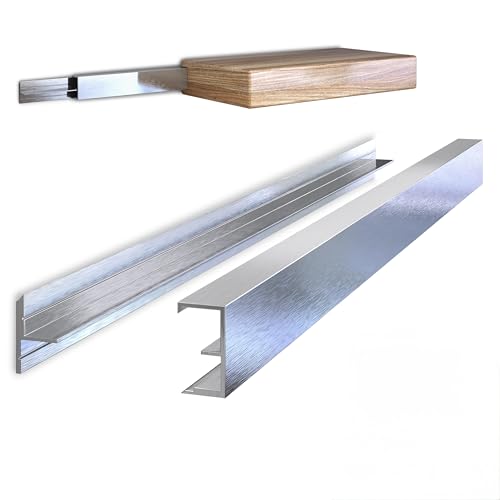 Hovr Solutions Classic 23.75” (2-Foot), Aluminum Floating Shelves Wall Bracket System, 300LB Load Capacity, Hidden Support Bracket Up to 31” Shelf, 2-Pack