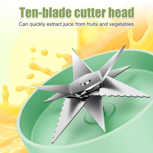 Tragbarer Entsafterbecher, 1200 ml Smoothie-Mixer mit Digitalanzeige, USB wiederaufladbar Multifunktionaler Portable Juicer Cup für Küche, Reisen, Büro, Fitnessstudio