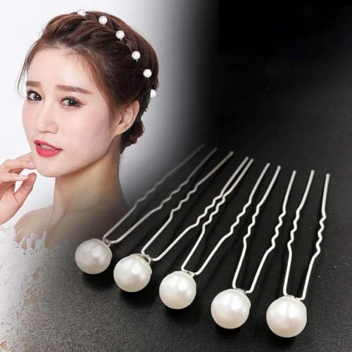 ZOCONE 50 Pièces Accessoire Cheveux Mariage Strass, Bijoux en Forme de U Pince Cheveux Mariage Fleur, Epingle Cheveux Femme Perle, Accessoire Coiffure Perle Cheveux pour Coiffure Accessoires – vue 6
