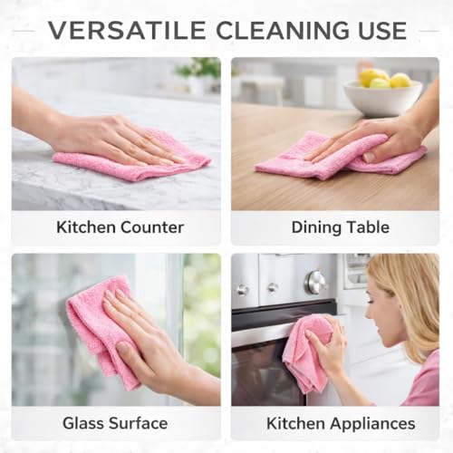 Image of PulGos ๐๐๐ฉ๐๐ฌ Microfiber Cleaning Cloth Roll - ๐๐๐ฑ๐๐๐๐ |4000x Washable -Cheaper Than Regular Cloths-Ultra Absorbent Lint-Free Rags |Tear-able Reusable Towels for Kitchen, Home, Car & Auto
