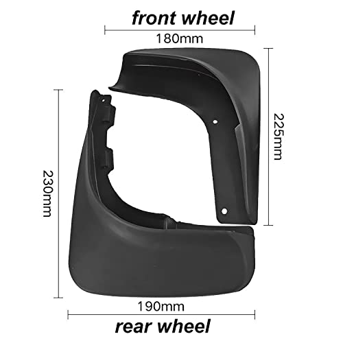 Garde-boue Golf 6 JONASC : kit de 4 pièces de protection avant et arrière avec vis pour auto 2009-2013 - 6
