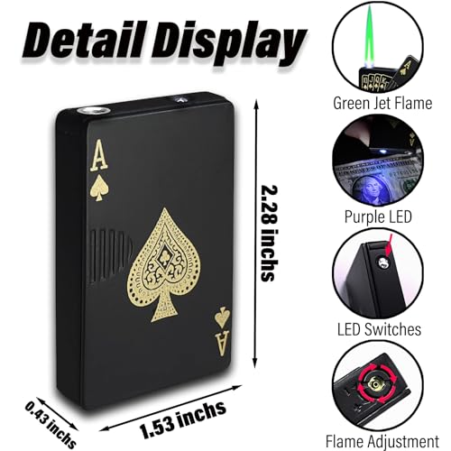 Jet-Torch-Lighter-Refillable-Butane-Playing-Card-Lighter-Exquisite-Packaging-Windproof-Lighters-Cool-Lighter-for-Men-Candle-Camping-Birthday-Butane-Not-Included