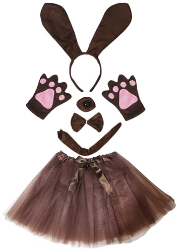 Costume de teckel pour femme avec tutu et bandeau kit déguisement 6 pièces