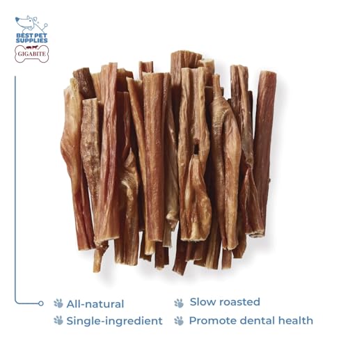 Image of GigaBite Beef Esophagus Dog Treats - Natural Gullet Sticks for Dogs, High Protein Single Ingredient Dog Chews, Rawhide Free Dental Dog Treats for All Dog Breeds - Sticks (6 Inch), Pack of 25