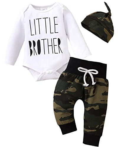 Image of Newborn Baby Boy Clothes Outfits Infant Romper Camouflage Pants Clothing Set
