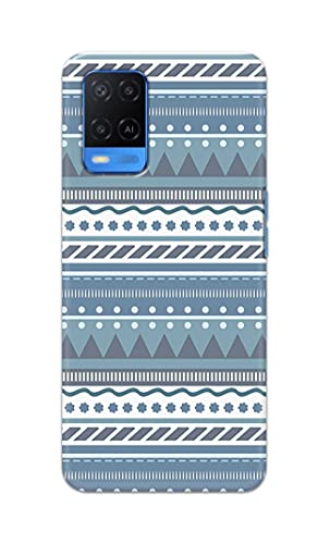Image of PRINTFIDAA Printed Hard Back Cover Case for Oppo A54 4G Back Cover (Seamless Geometric Tribal Pattern) -1803