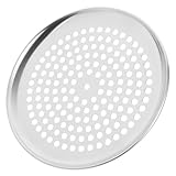 SHINEOFI Runde Multifunktions Pizza Pfanne mit Austauschbarer Backform Große Lochstruktur für Pizza Einfach zu Reinigen und Rostfrei für Zuhause und Gastronomie
