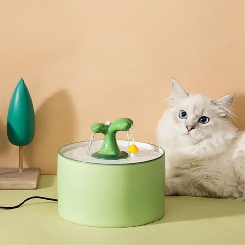 Fuente automática para gatos y perros 1.5L cerámica púrpura miniatura 2