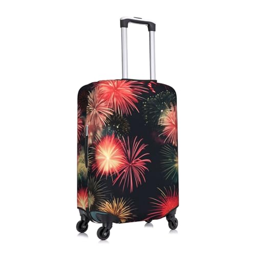 Beautiful Fireworks Luggage Covers For Suitcase Approved,Suitcase Cover Protector Fit 18-32 InchLuggage, Small3