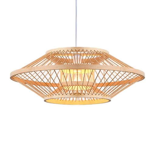 Lámpara colgante industrial ideal para restaurante o café con elegante dosel de madera natural