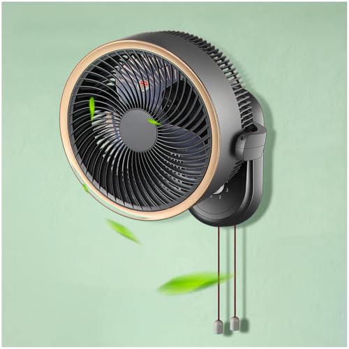 Ventilador de Pared Silencioso Fan Silencioso 3 velocidades Oscilación Automática Motor Potente Silencioso y Potente para el hogar, garaje, tienda y oficina
