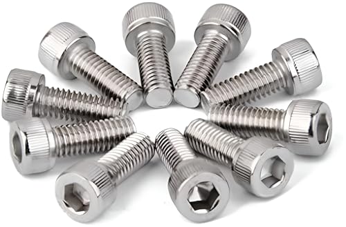 Image of M6x90mm | Pack of 10 | Allen Cap Socket Head Screw Stainless Steel | Hex Allen Socket Drive Bolts | Stainless Steel 304 | Fully Threaded Machine Screws | Bright Finish