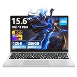 15,6 Pouces Ordinateur Portable 12Go RAM 256Go SSD N4000 Win 11 PC Portable Joueurs Netbook Écran Full HD 1920 x 1080 Laptop Ouverture 180 Degrés Wi-Fi5 BT Mini HDMI pour Étudiants Et Entreprises