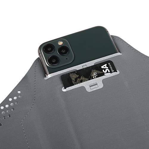 Running Armband W/Card Slot & Reflective Band Compatible For Apple Iphone 14 13 12 Pro Max/Xs Max / 8 Plus/Samsung Galaxy S23+ S22+ S21 S20 Fe / A53 A52 A51 A71 (Grey) #TOP3