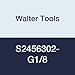 Walter Tools S2456302-G1/8 Paradur HSS Machine Tap, THL Finish, 10 mm Shank Diameter, 9.5 mm Cutting Length, 90 mm Overall Length, G1/8 Cutting Diameter