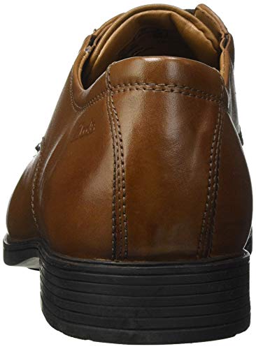 Clarks Mens Tilden Plain Oxford, Dark Tan Lea, 9.5 UK Wide - Image 4