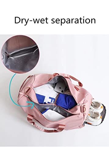 Men and Women's Travel Bag With Shoe Compartment Sports Tote Gym Bag Weekender Overnight Shoulder Bag4