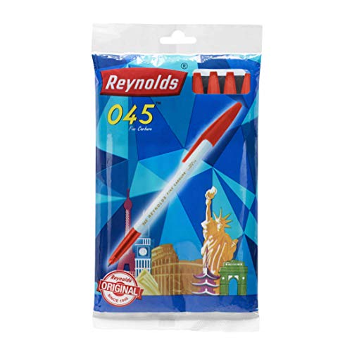 Image of Reynolds 045 0.7mm Fine Point Ball Pens - Pack of 50 (Red)