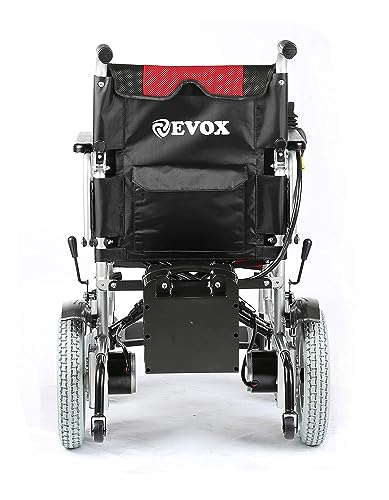 Image of EVOX WC-105E Electric Wheelchair with 24V 20Ah Lithium-Ion Battery, Foldable Mobility Chair for Elderly & Specially-Abled, 15-20 km Range, 100 kg Capacity, Electromagnetic Brake