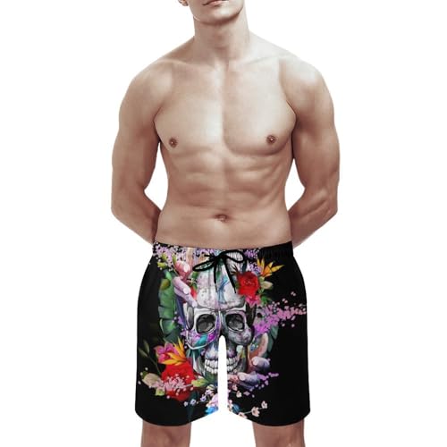 Maillot de bain séchage rapide short de plage homme crâne