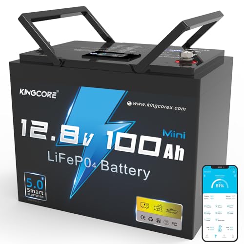 Amazon | Kingcore 12V 100Ah Mini リン酸鉄リチウムイオンバッテリー