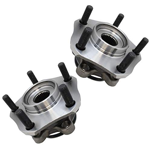 Image of TRQ Front Driver and Passenger Side Wheel Bearing and Hub Assembly Set 2 Piece Compatible with 2015-2018 Chevrolet City Express 2013-2019 Nissan NV200 2013-2019 Sentra 2013-2017 Leaf