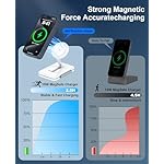 3 in 1 Magnetic Wireless Charger for Apple Multiple Devices, Foldable Fast Charging Station - Magsafe Charger Stand, Travel Charger Pad for iPhone 17 16 15 14 13 12 Series/Apple Watch/AirPods Pro - Image 5