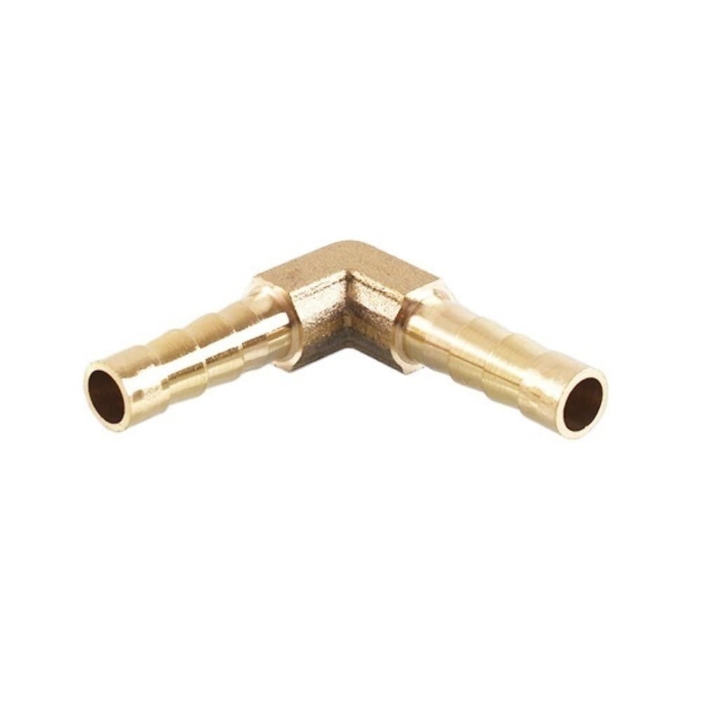 Hose Barb Adapter 1pc Right Angle Elbow Hose Pipe Fitting, Equal Reducing Barb Coupling, Copper Barbed Coupler Tube Adapter(6mm)