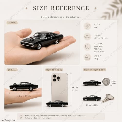 Image of Fast & Furious Toy Car 1:64 Scale Diecast Model Vehicle Metal Body Mini Racing Sports Muscle Car Collectible for Kids Boys and Car Collectors