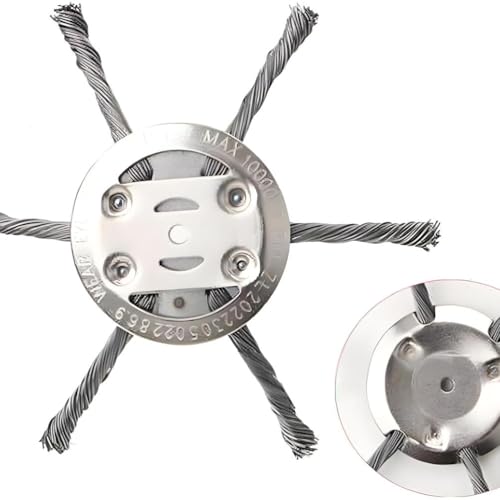 KuaKe 3 Pack Steel Wire Grass Trimmer Head for Effective Cleaning of Weeds Between Brick Cracks and Stone Steps on Pavement
