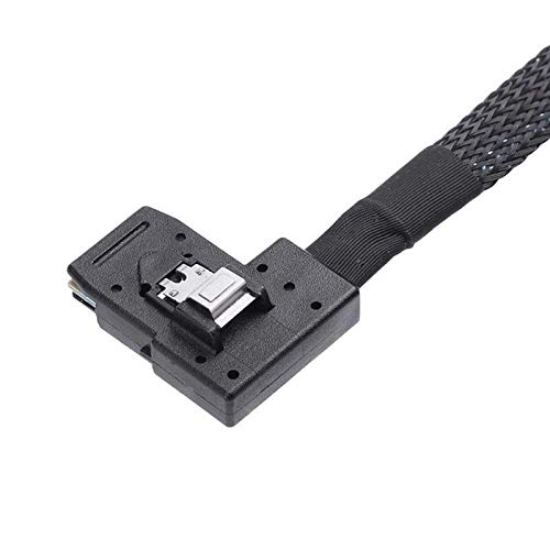 Cable Mini SAS 36pin SFF-8087 RAID 80cm Angulado 90° miniatura 4