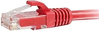 Vista 84 de C2G Cable de conexión cruzada Cat6, cable de remiendo Cat6 sin blindaje y sin engancho, cable Ethernet cruzado rojo, cable Ethernet UTP sin engancho